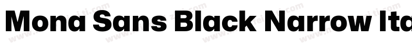 Mona Sans Black Narrow Italic字体转换
